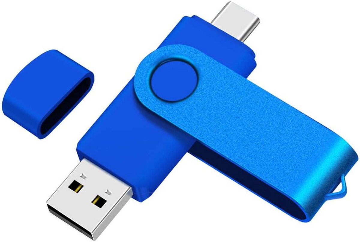USB-C OTG Flash Drive met USB A Connector - Dual Interface Geheugenstick