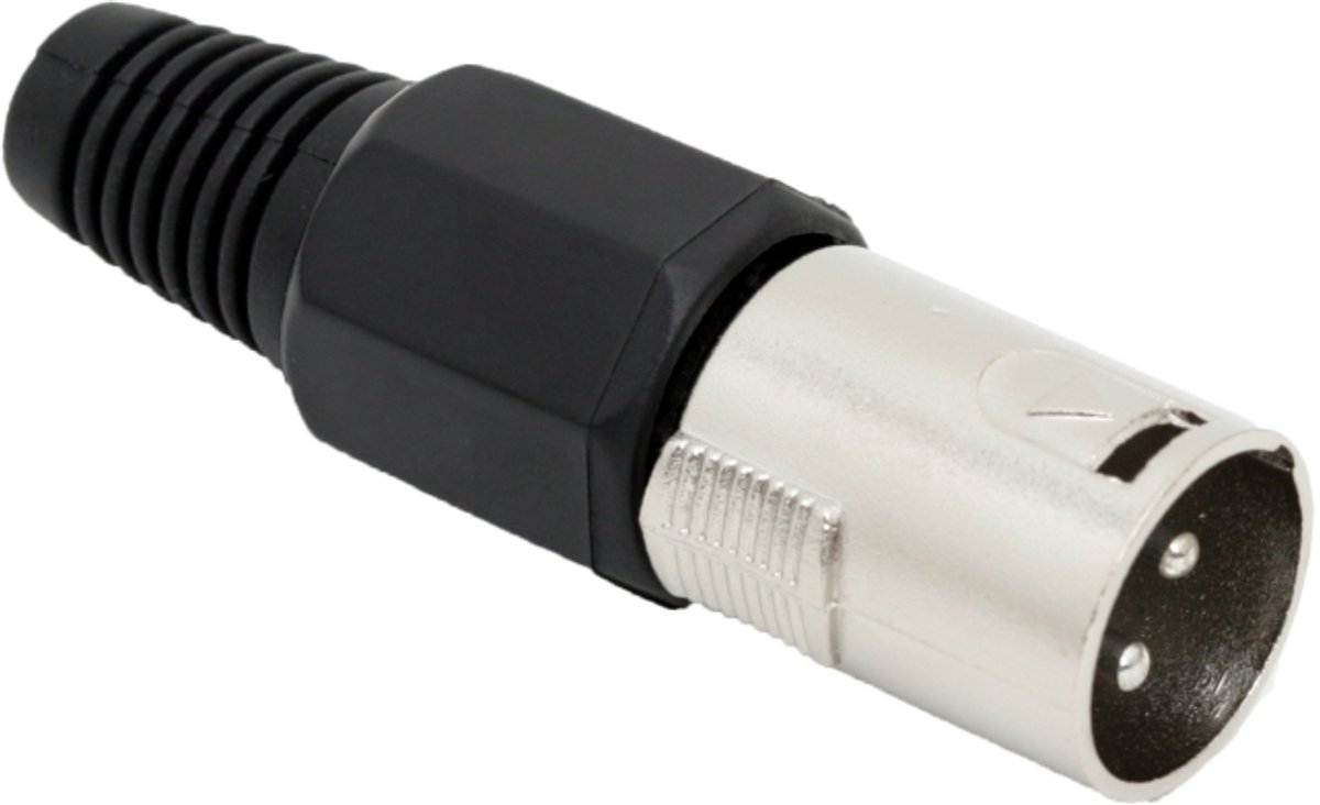 5x XLR Stekker 3-Polig Mannelijk – Professionele Microfoon Connector met Trekontlasting – Metalen XLR Plug - 5 Stuks [05192]