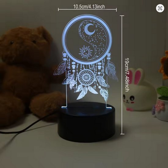 Dromenvanger nachtlampje USB oplaadbaar — afbeelding 5