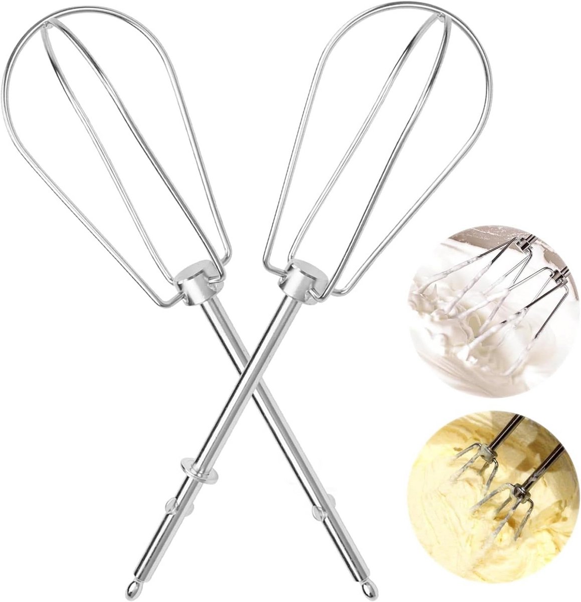 Set van 2 universele gardes voor handmixer van roestvrij staal