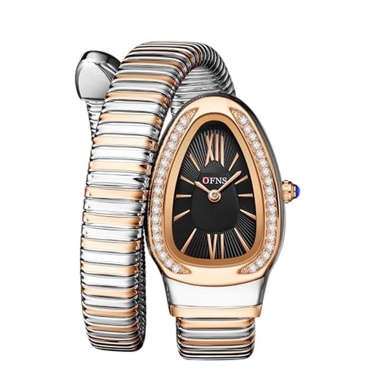 Uniek Dameshorloge met Slangvormige Armband | Mode Quartz Polshorloge voor Vrouwen