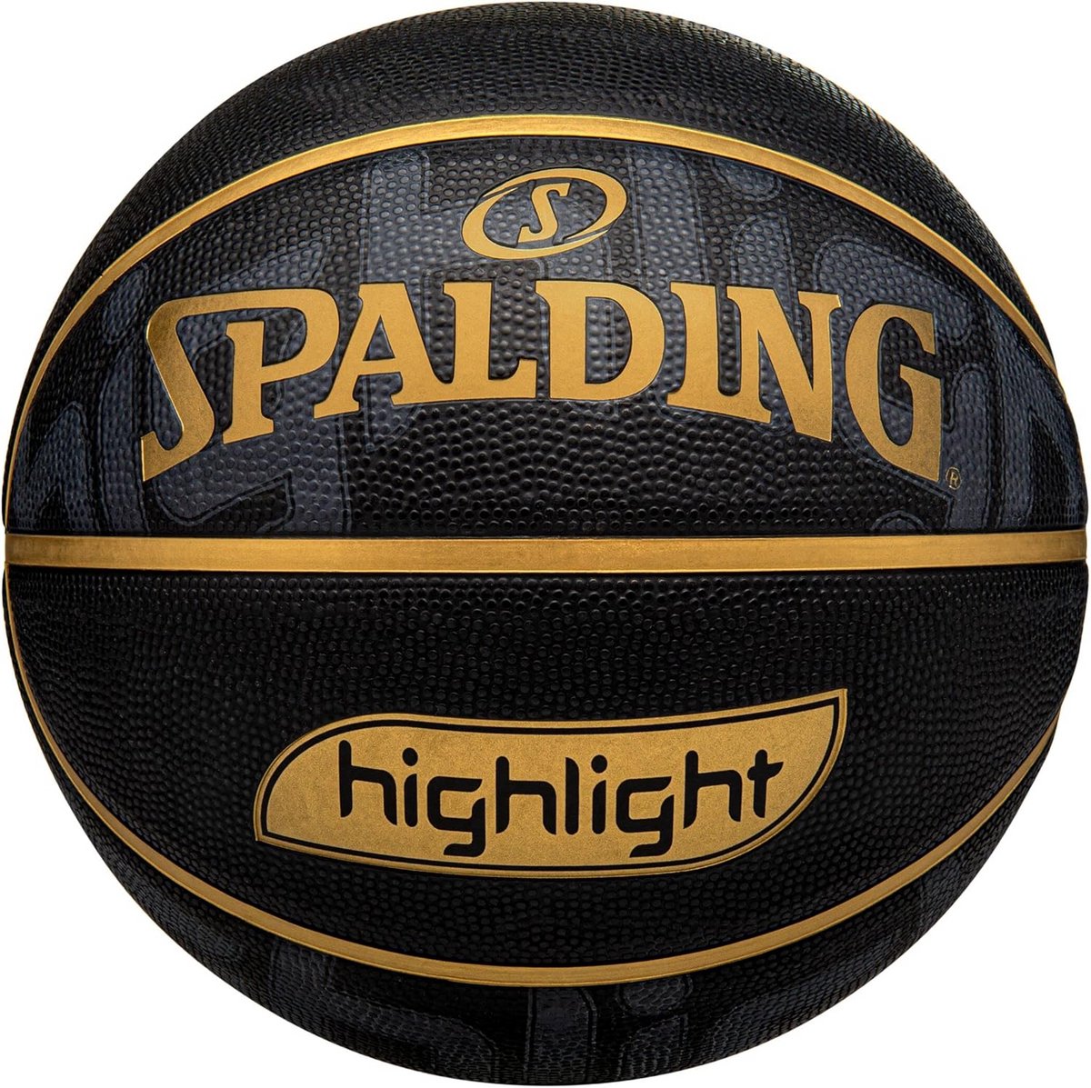 Outdoor Basketbal Maat 7 (29.5") - Duurzaam Zwart/Goud Rubber voor Straat en Park