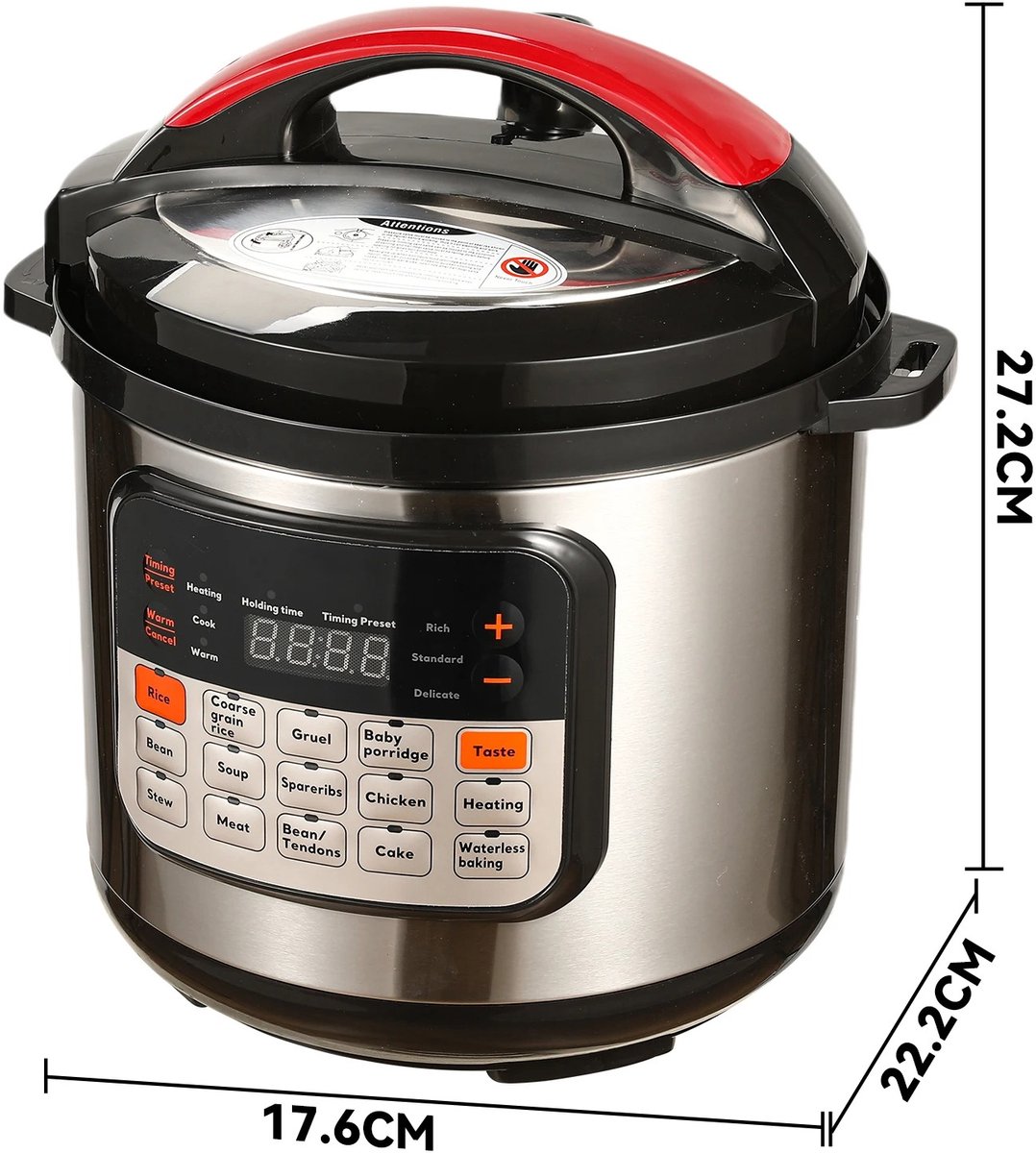 Elektrische Multi-Cooker 6L Draagbare Rijstkoker met Veilig - afbeelding 2