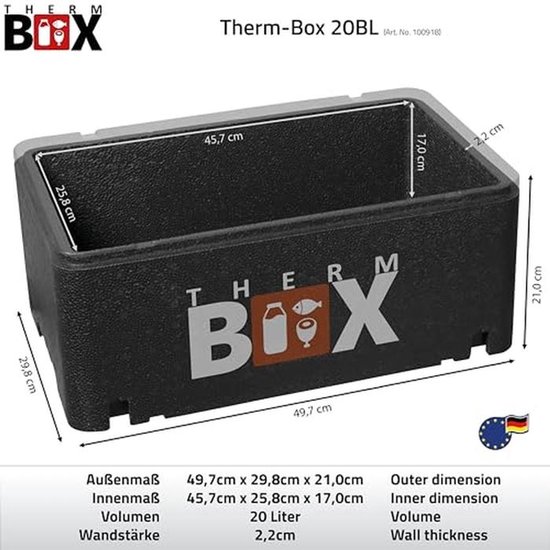 Professionele Styropor Thermobox 12 tot 46 L - Ideaal voor Warmte en Koeling, Stevig en Stapelbaar — afbeelding 3