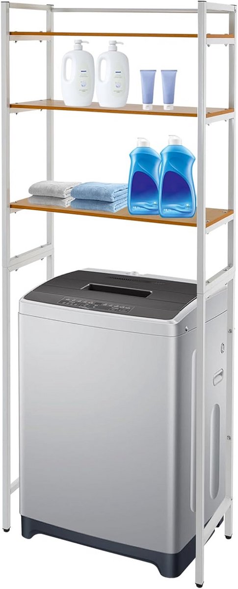 Opzetrek voor Wasmachine met 3 Niveaus - Ruimtebesparende Badkamerplank
