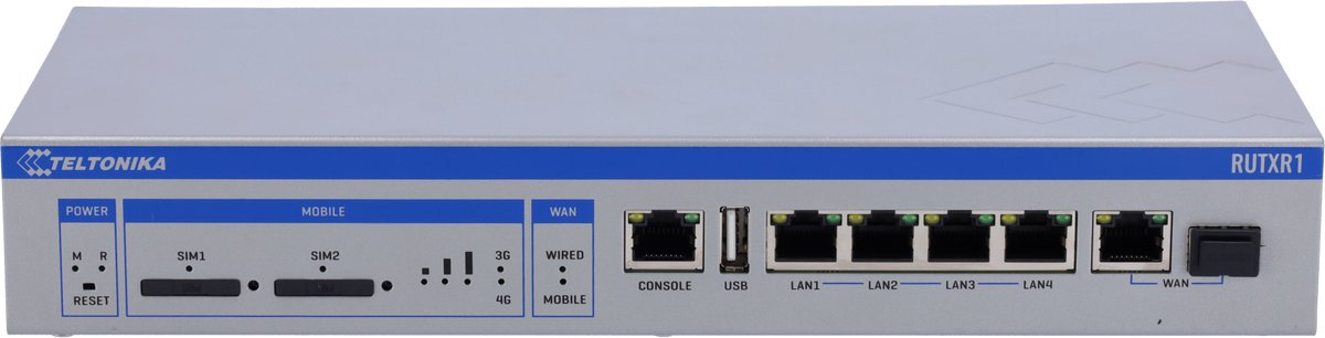 Teltonika RUTXR1 Industrial LTE Cat6 Dual-Band Wifi SFP Router