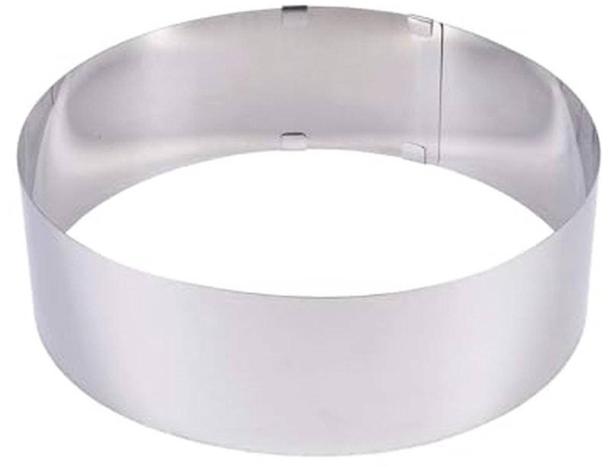 Verstelbare Taartring 18-30 cm Ø - Roestvrij Staal - Made in Germany