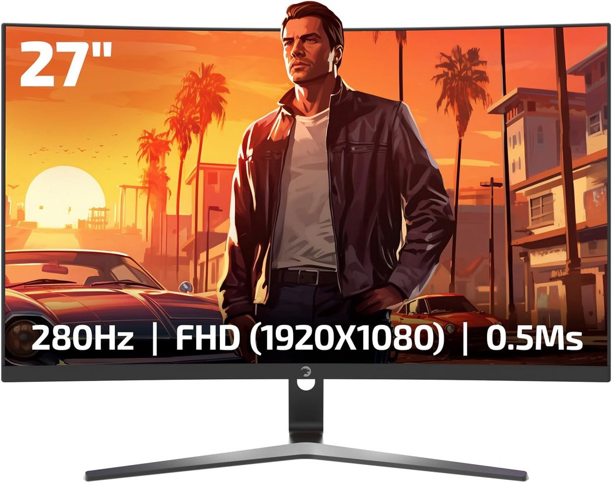 Gebogen LED Gaming Monitor 27 inch 300 Hz Full HD 1080P VA 1500R HDR FPS
