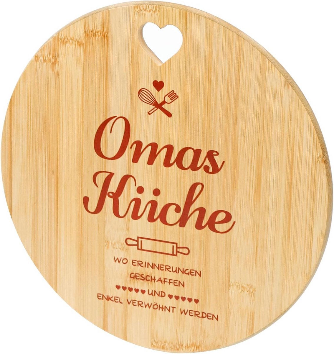Ronde Bamboe Snijplank 30 cm - Ideaal Keukencadeau voor Moederdag en Verjaardag