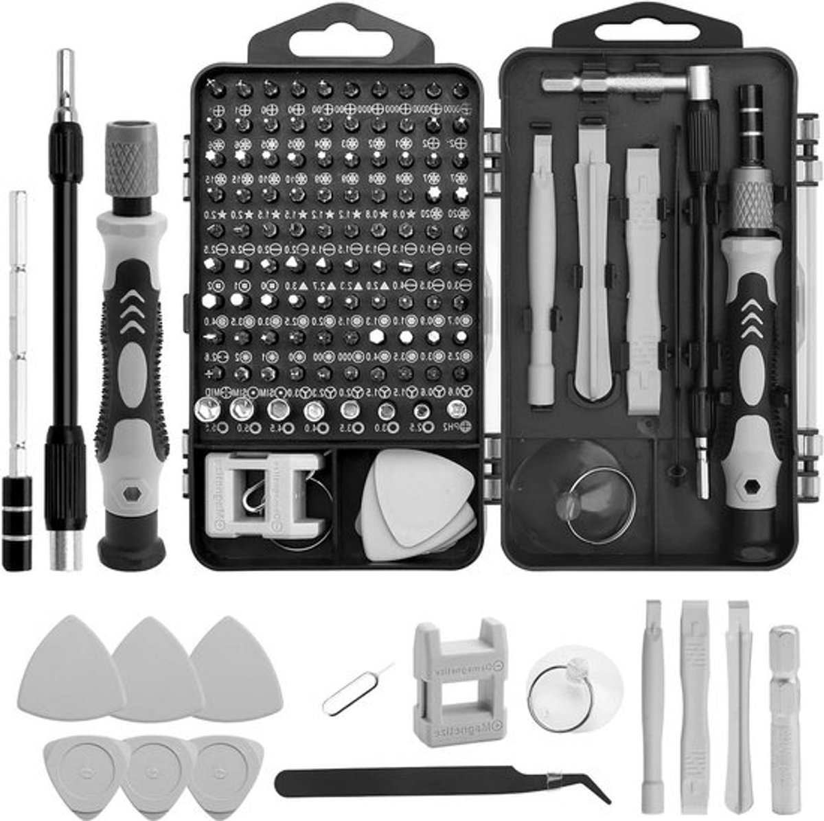 Precisie schroevendraaierset 115-in-1 voor PC, laptop, iPhone - Mini-gereedschap met 98 bits