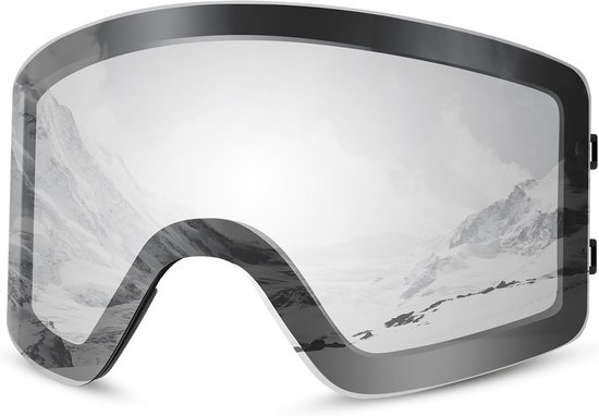 Magnetische Skibril met Verwisselbare Lens - UV400 Anti-Condens Sneeuwbril voor Skiën en Snowboarden