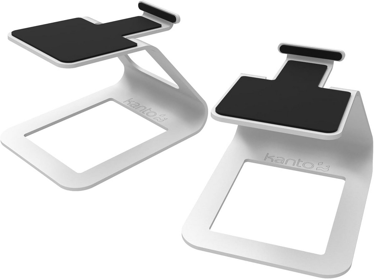 Verhoogde Desktop Speaker Stands voor Kleine Studio Monitoren - 9.7cm Hoogte - Wit - Paar