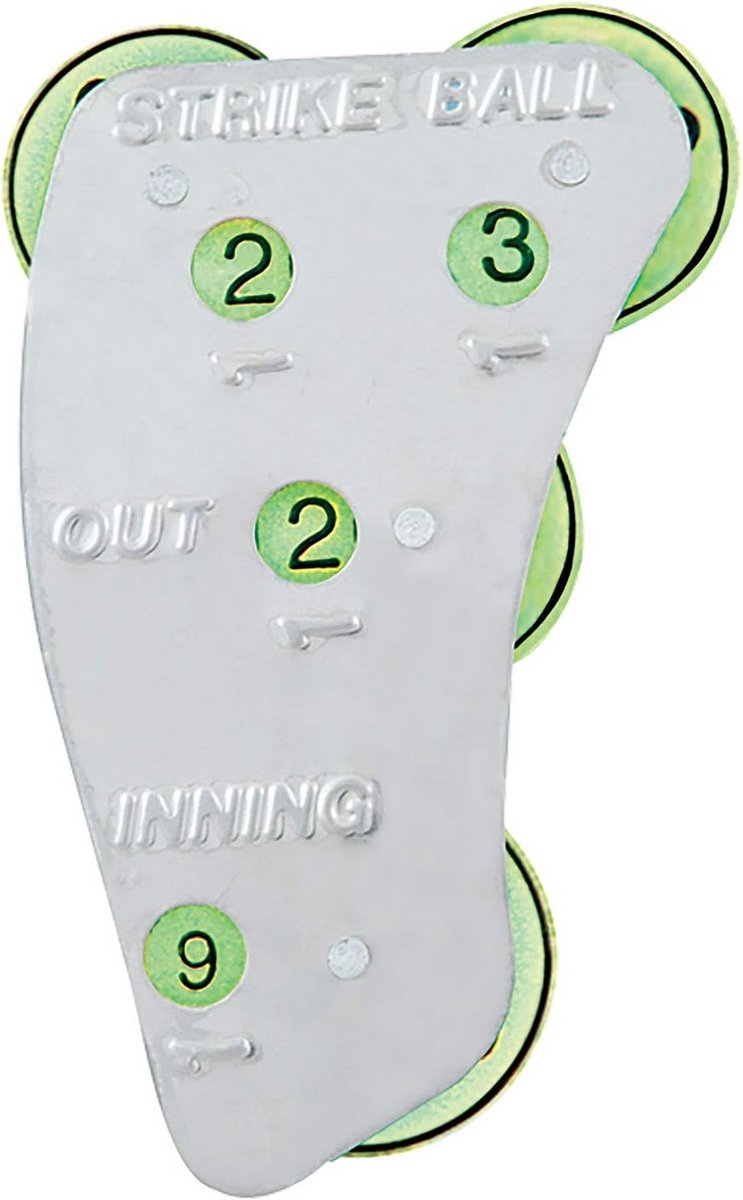 4-Dial Stalen Softbal/Honkbal Umpire Indicator met Optische Teller
