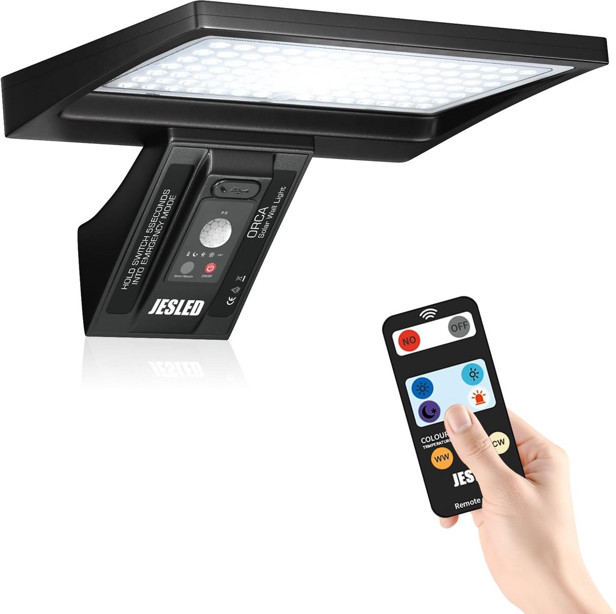 Buiten Solar Lamp met Bewegingssensor - 104 LED - Waterdicht - 4 Modi - Vervangbare Batterij