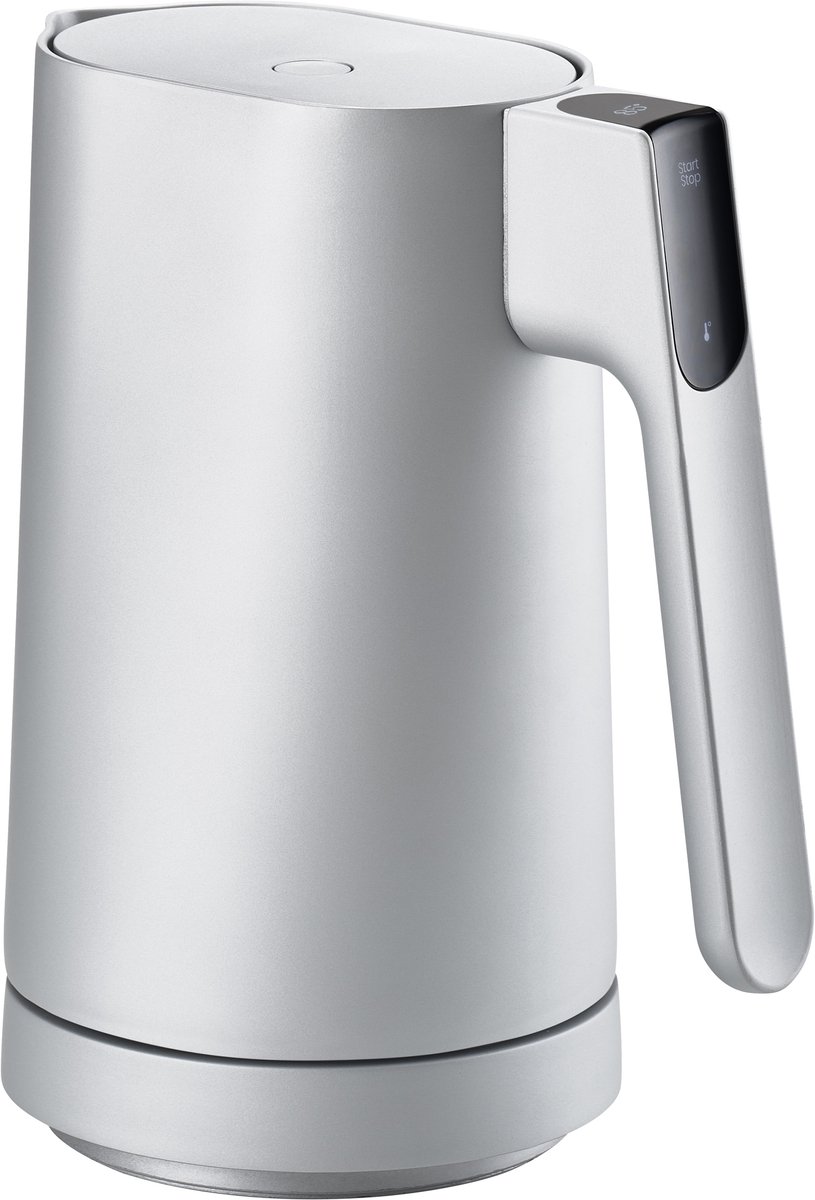 Jacob Jensen Waterkoker met temperatuurregeling - LED Touch Display - Warmhoudfunctie - BPA vrij - 1,2 liter - Zilver