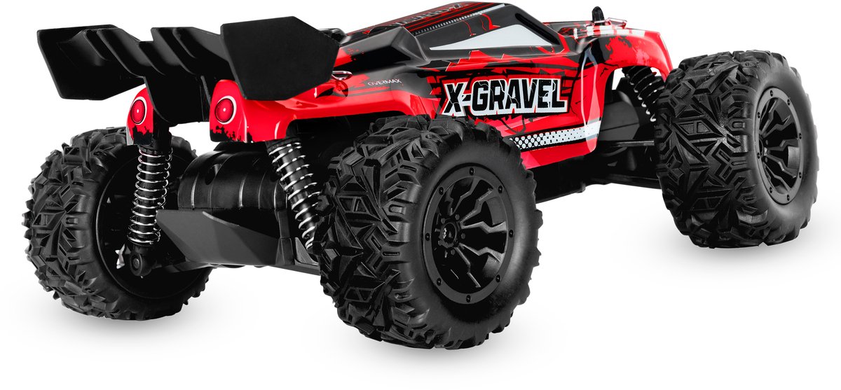 Overmax X-Gravel RC Auto – 1:16 Terenauto 20 km/u – Achterwielaandrijving, Vering, 2 Accu’s tot 30 min Speeltijd, 2 Carrosserieën – Offroad Racewagen voor Kinderen & Volwassenen – Bestuurbare Auto — afbeelding 5