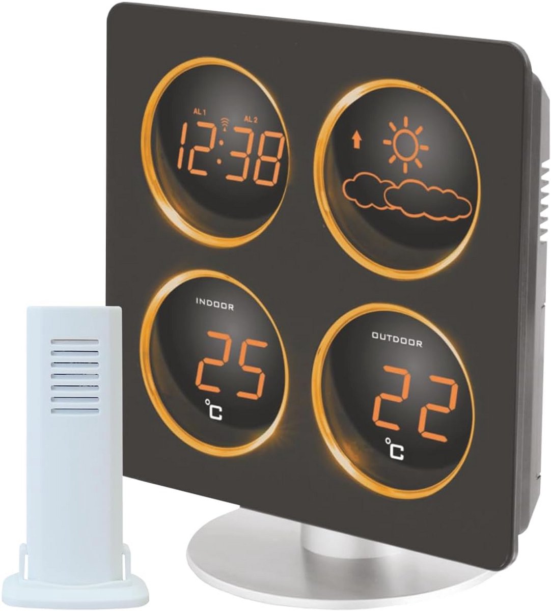 Modern Weerstation met Draadloze Ontvangst en Helderheidsregeling