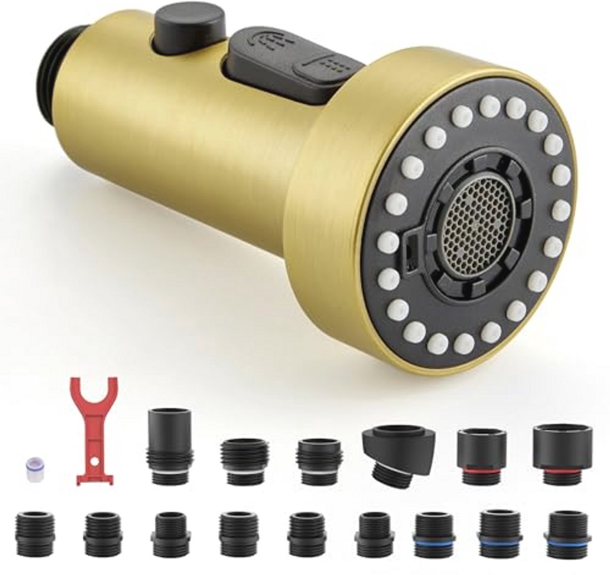 Keukenkranen Sproeikop Vervangingsonderdeel met 3 Functies en 15 Adapters