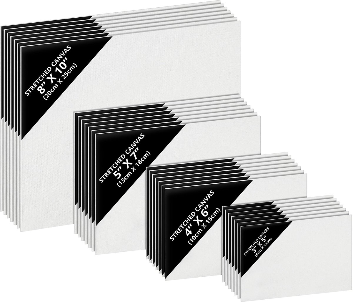 IMPERATORIS® Canvas - Schilderpanelen - Schildercanvas - Schilder doek - Geschikt voor Acryl, Olie- en Wquarelverf - Perfect voor Kleine tot Middelgrote Schilderijen - Hoogwaardige Kwaliteit Canvas - 28 Stuks