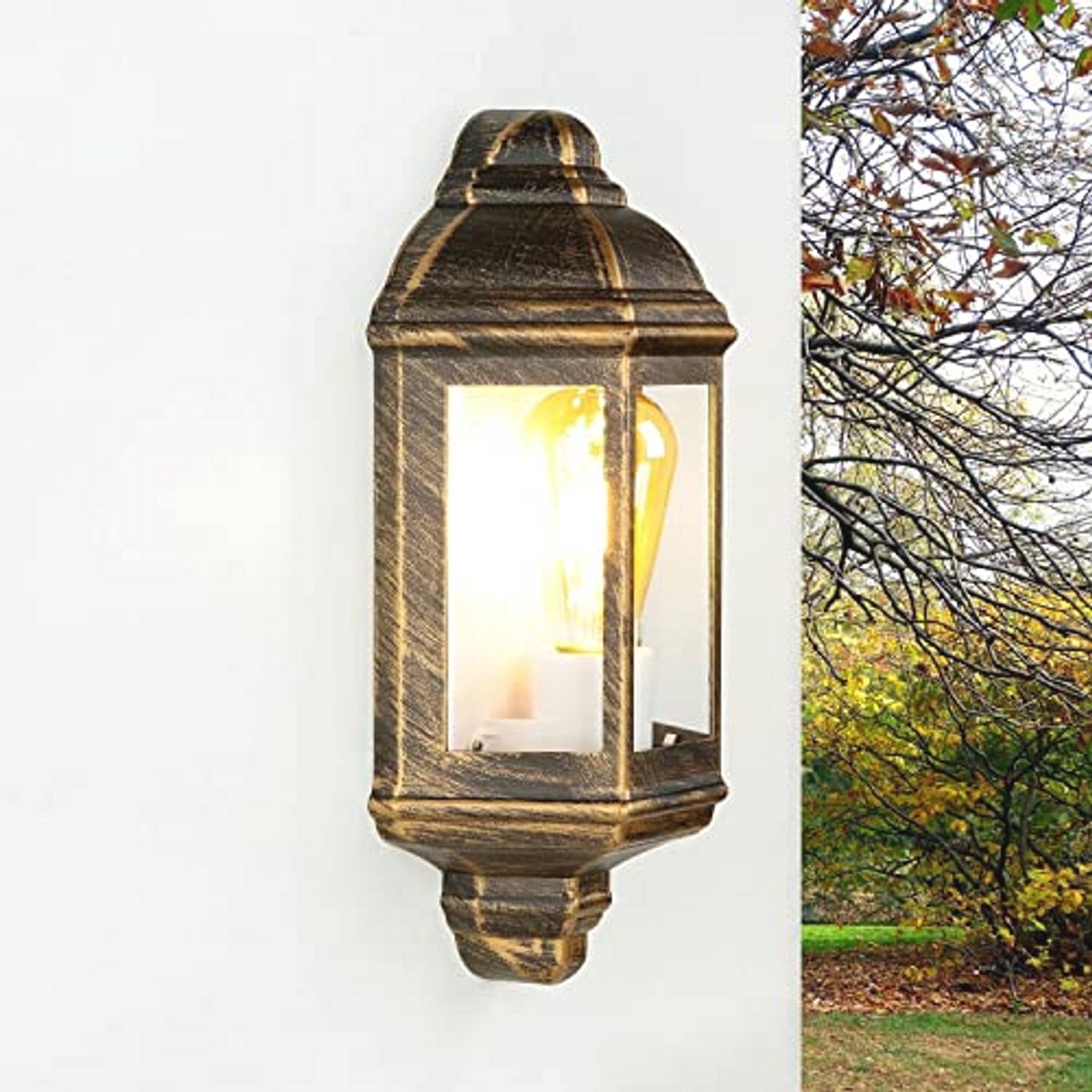 Antieke Wandlamp Buiten - Vintage Buitenverlichting voor Terras en Balkon, IP44, E27, Mari