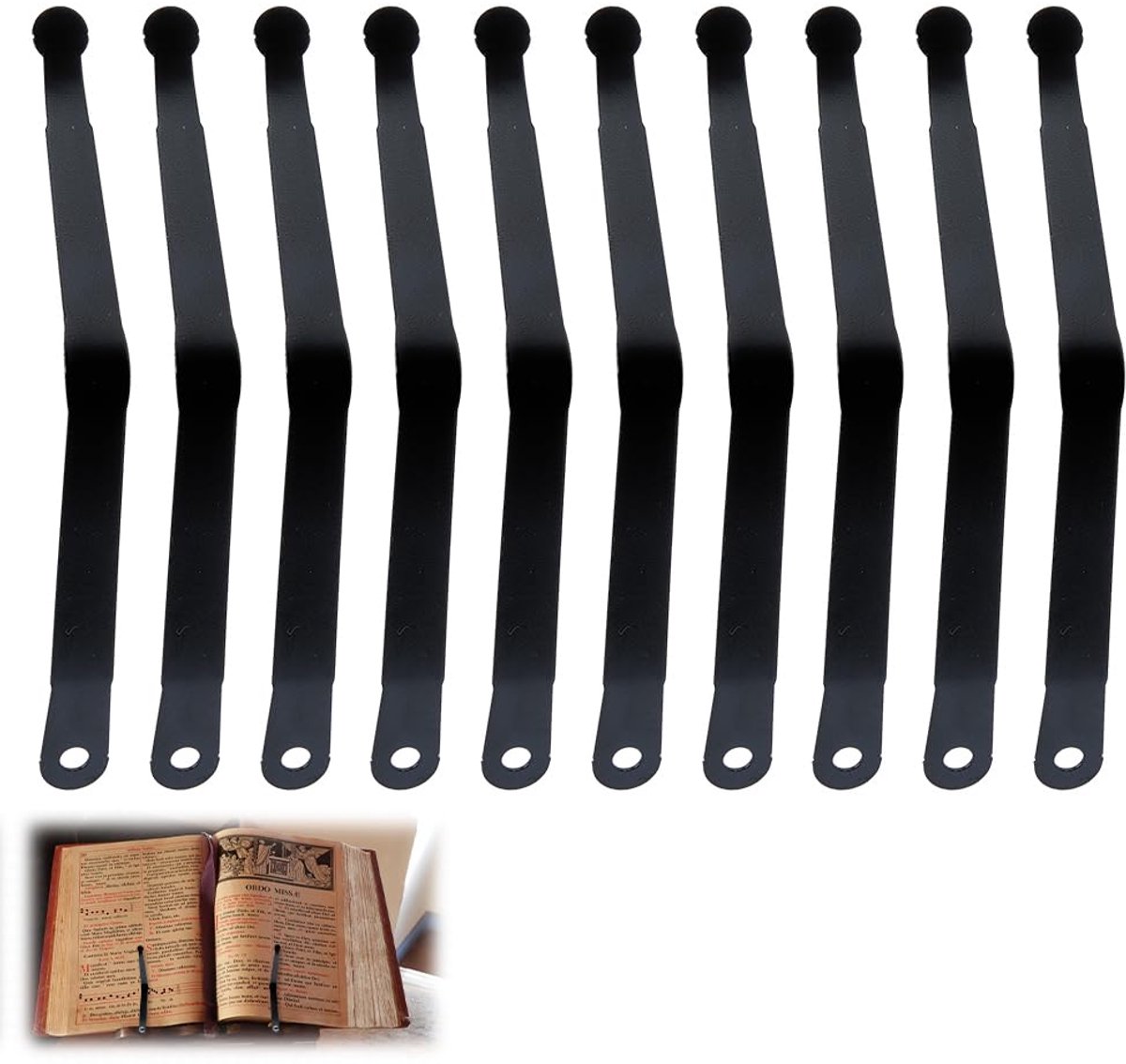 IMPERATORIS® Duimlegger - Boek Openhouder - Paginahouder - Bladwijzer - Bookmark - Boek Accesoires - Bladzijde Houder - Leesring - 10 stuks