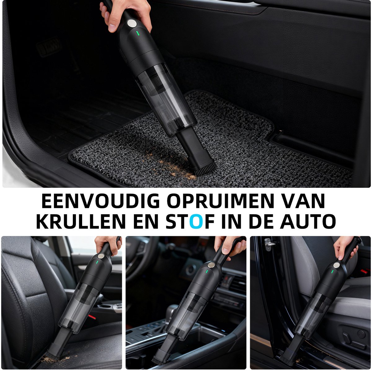 Grenintol H6X - Handstofzuiger Oplaadbaar - Kruimelzuiger - afbeelding 3