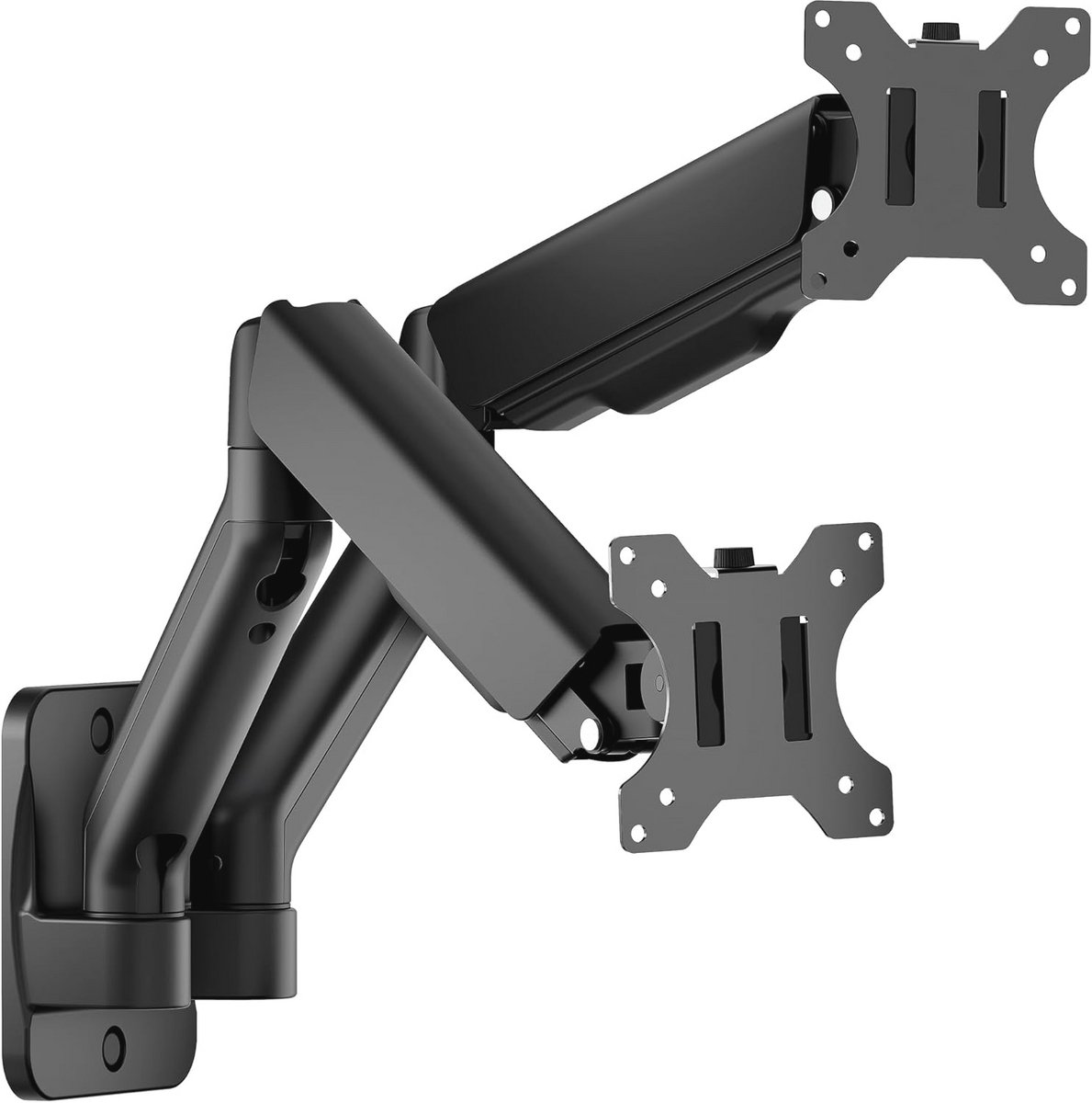 Dubbele Wandmontage Monitorarm voor 17-32 Inch - Zwart