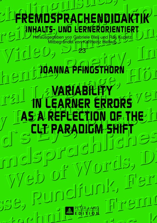 Variability in Learner Errors as a Reflection of the CLT Par ... - cover