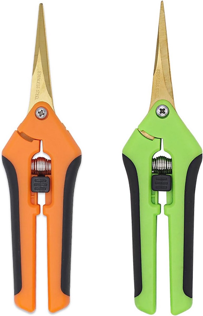 Tuin Scharen - Set van 2 - Lock Handgreep Snoeischaar voor Takken, Bloemen en Fruit - RVS Bladen