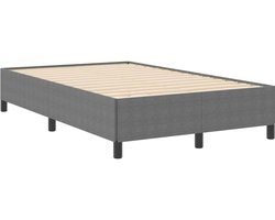 Tweepersoonsbed | Dubbelbed | Volwassenenbed | Bedframe Lichtgrijs 120 x 200 cm Katoenen stof