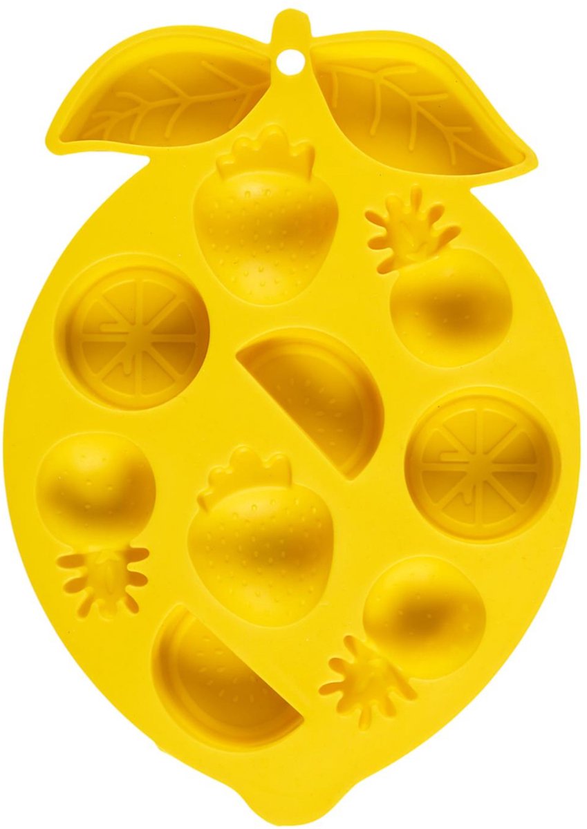 Cook Concept IJsklontjes mal - fruit vormpjes - siliconen - ijsblokjes maken - citroen mal