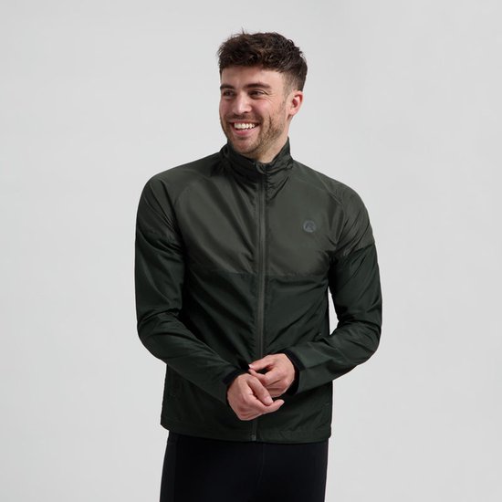 Rogelli Enjoy III Hardloopjack Heren - Running Jacket - Groen - Maat L