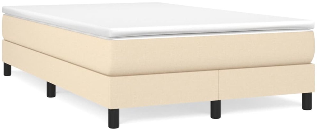 Tweepersoonsbed | Dubbelbed | Volwassenenbed | Boxspring met matras stof crèmekleurig 120x200 cm