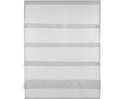 Transparant Vistrogordijn met Vouwlook - Eenvoudige en Moderne Decoratie in Diverse Kleuren (80 x 110 cm)