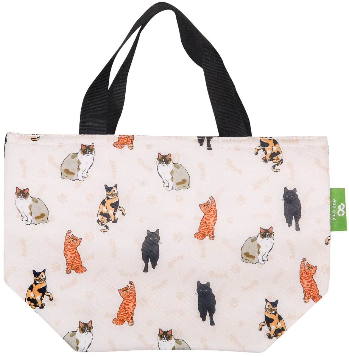 Eco Chic - Cool Lunch Bag - C87BG - Beige Beloved Cats *NIEUW*