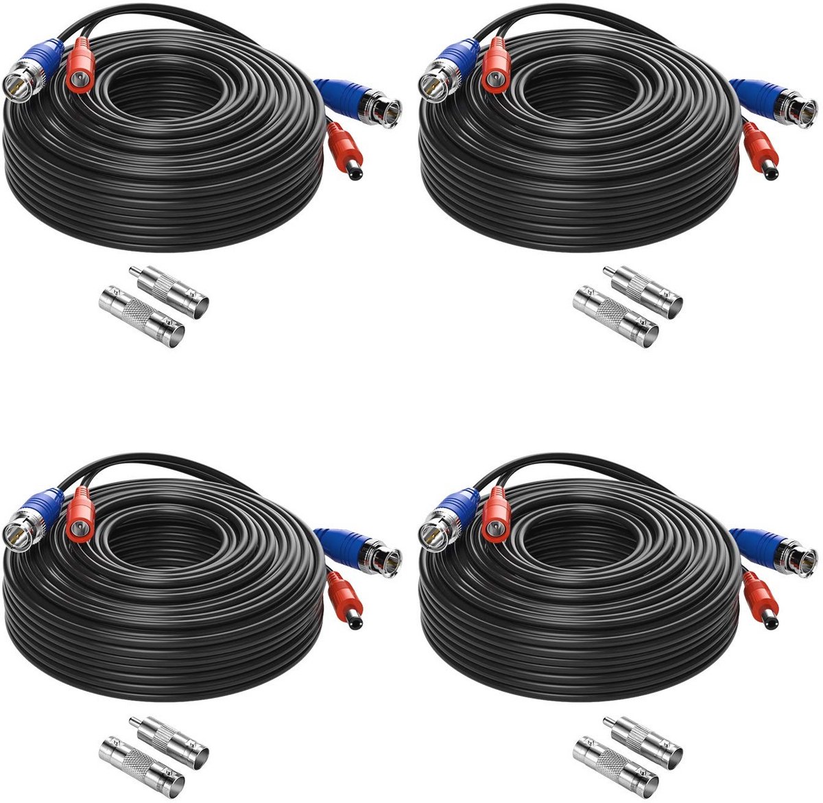 60ft Video Power Cable BNC DC Extension Kabel voor CCTV Beveiligingscamera
