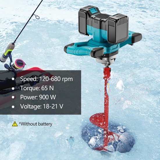 Batterij Kleur Mortel Mixer - Compatibel met Makita 18 V Batterij - Aardboor voor Draadloze Schroevendraaier - Borstelloze Kleur Mortelmixer - Beton Mixer - Mortel Roerder - 6-Snelheden Cement Roerder — afbeelding 4