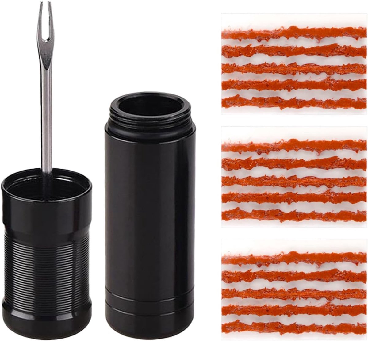 Tubeless Reparatieset - Fietsbandenreparatieset - Essentiële set met 10 rubberen banden - Reparatie van fietsbanden - Tubeless fietsbandenreparatieset - Boorgereedschap voor fiets,Fietsreparatiegereedschap en accessoires