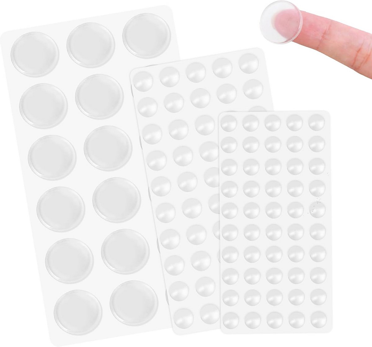 Doorzichtige rubberen meubelpads - 118 stuks zelfklevende bumpers en geluidsdempers in 3 maten voor oppervlaktebescherming