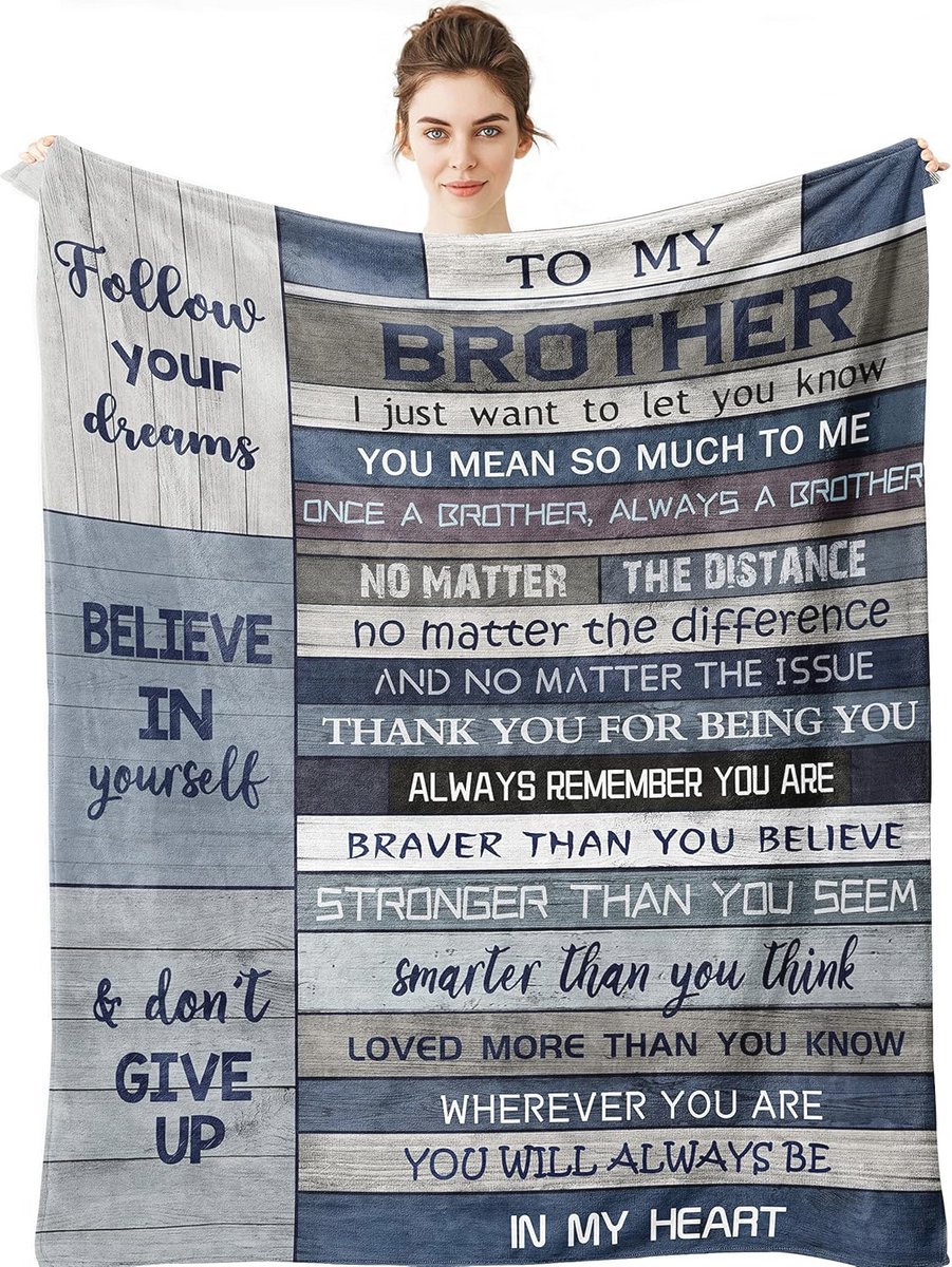 Grappige Geschenken voor Broers - Zachte Deken voor Broers en Tieners - Multifunctionele Deken als Cadeau voor Verjaardag en Kerstmis