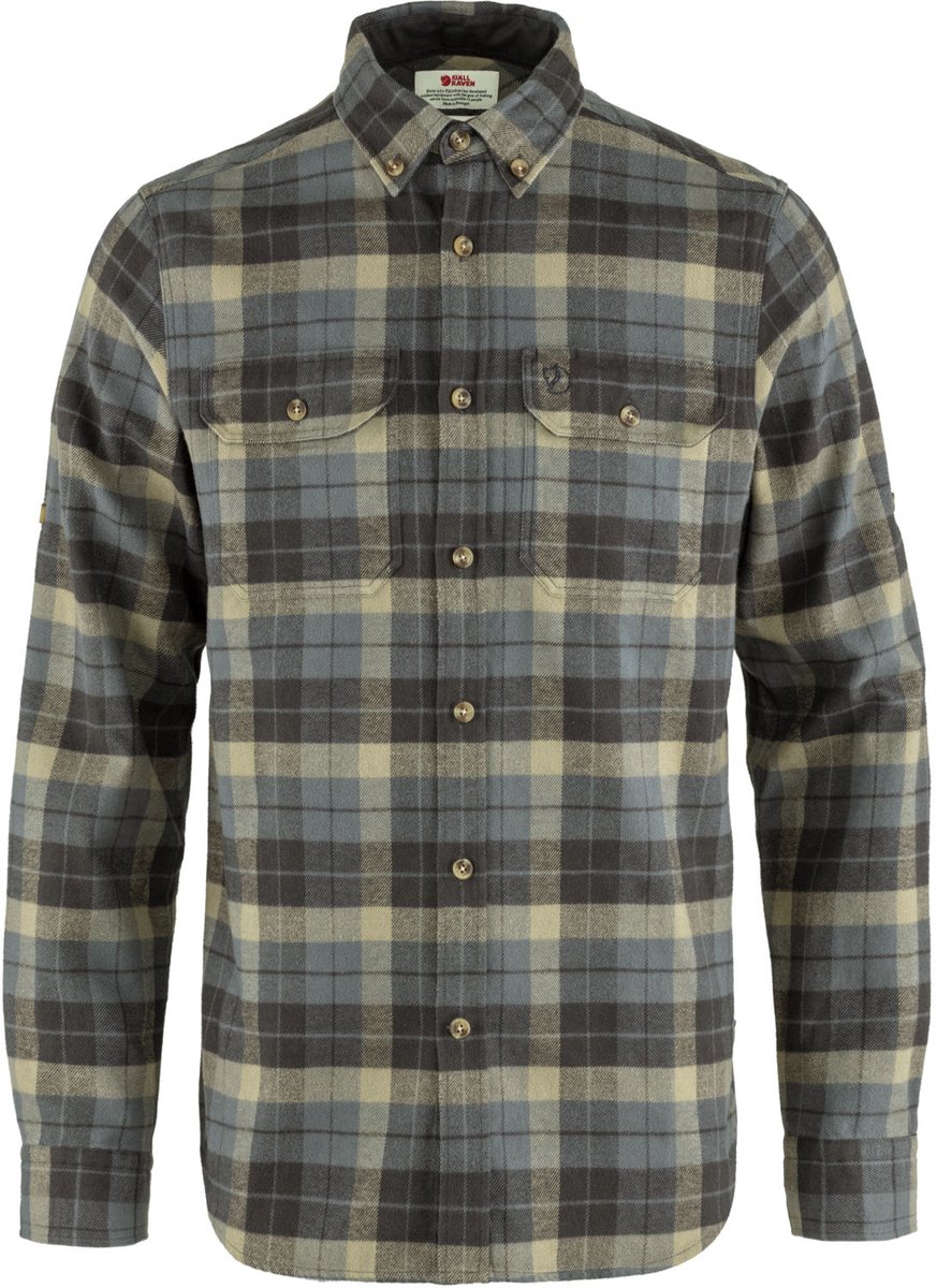 Fjallraven Singi Heavy Flannel M Heren Shirt Super -Stone XL Blauw