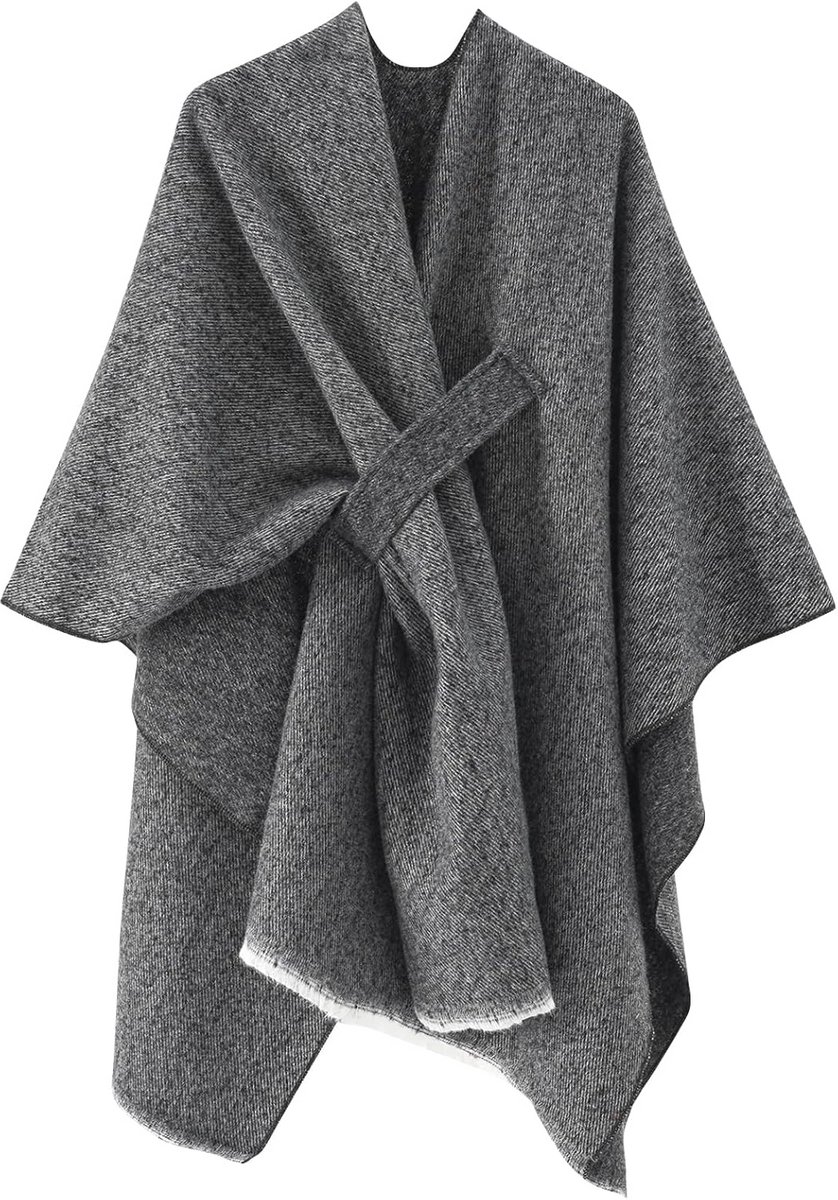 Oversized Poncho voor Vrouwen - Warme Gebreide Sjaal en Cape - Draagbare Deken en Lange Vesten voor Winter - Perfect als Cadeau voor Kerst en Verjaardag