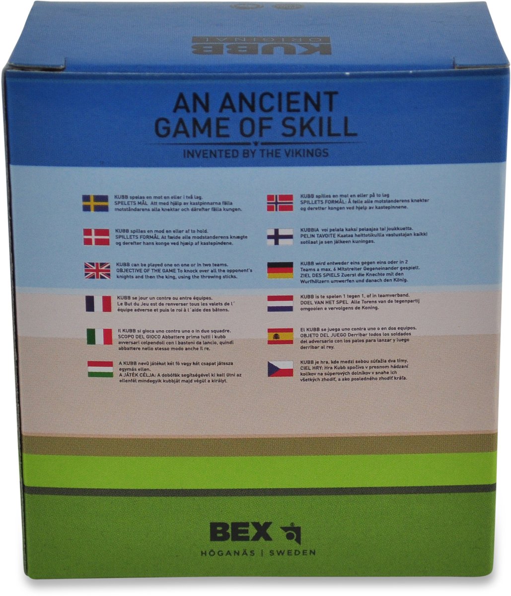Bex Kubb Mini – Zweeds Vikingschaak – Tafelmodel & Decoratief Spel – Massief Rubberhout – Koning Met Rode Kroon – Vanaf 8 Jaar — afbeelding 5