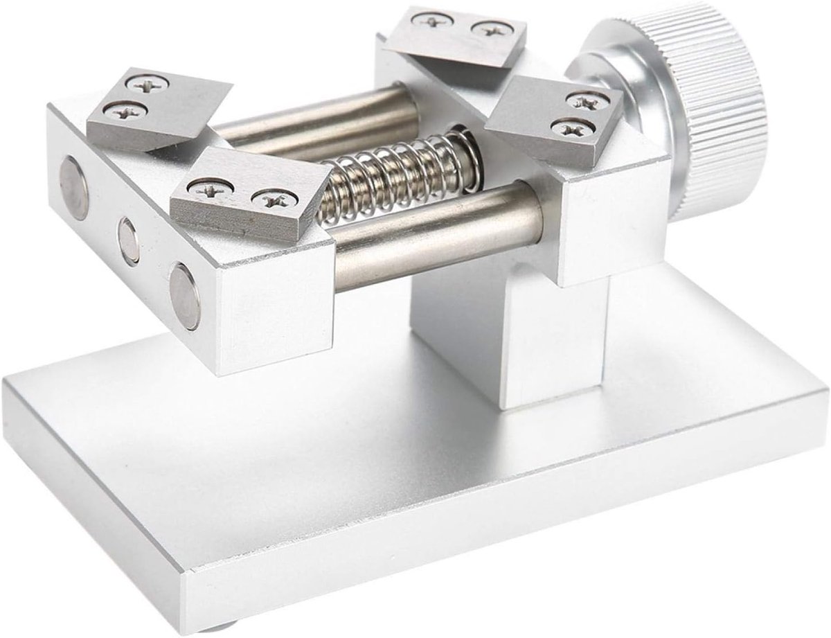Bezel Verwijdering - Bezel Opener Werkbank - Achterkant Case Openers Tool - Horloge Ring Pers Sluiter Reparatie Machine voor Horlogemaker (Zilver)