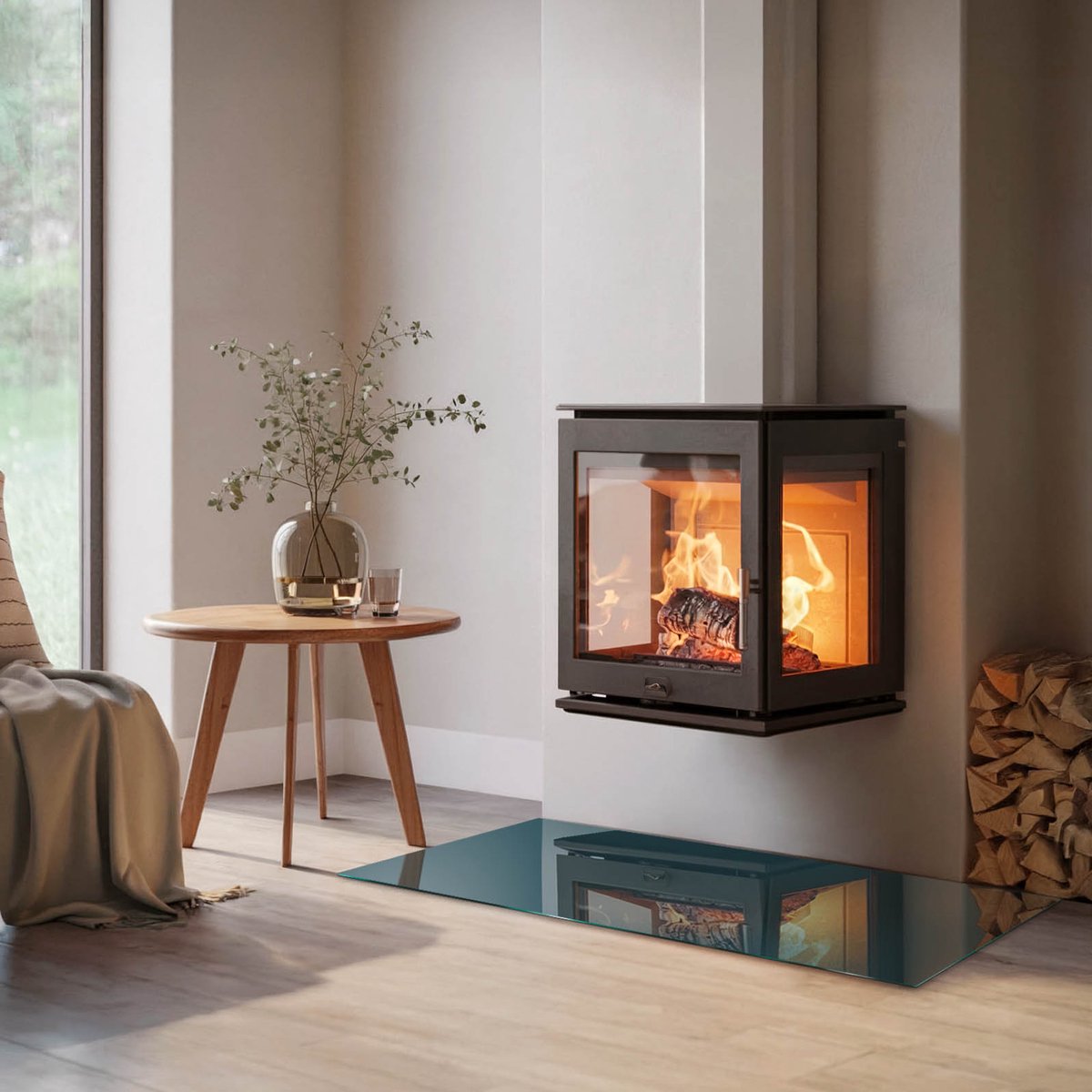 Coloray Vloerplaat Houtkachel - Onderplaat Kachel - 120 cm x 60 cm - Houtkachel Vloerplaat - Turkoois Vloerplaat Kachel - Onderplaat Voor Houtkachel - Vloerplaat voor Houtkachel - Vloerplaat Open Haard - Verwarmingsaccessoires