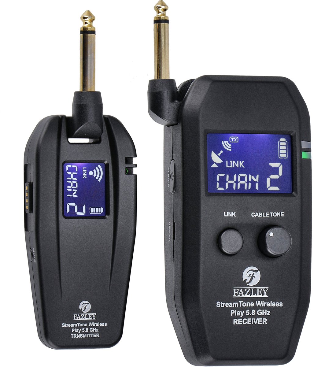 Draadloos gitaarsysteem (5.8 GHz) Fazley StreamTone Wireless Play