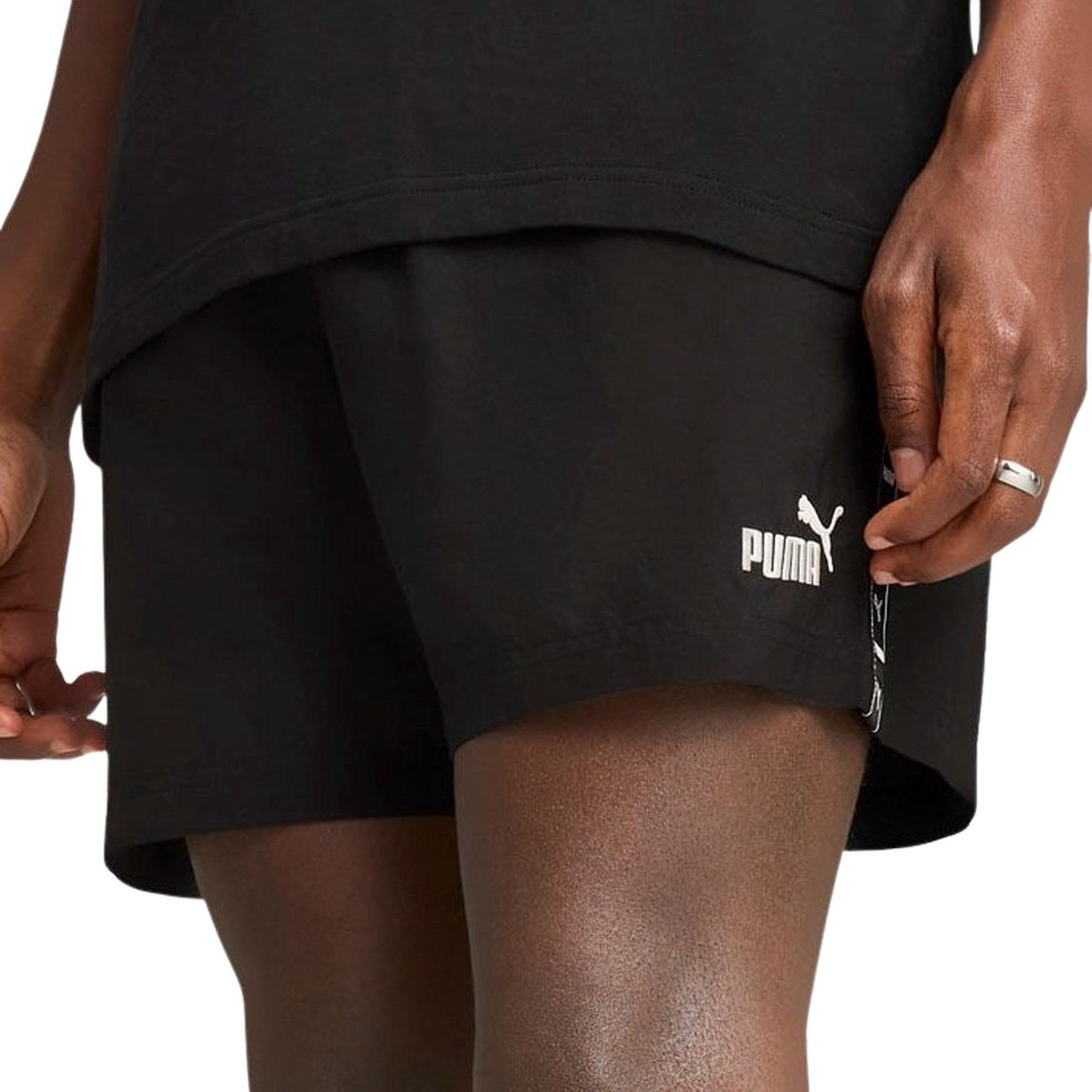 Puma Essentials Tape Woven Short Heren Zwart