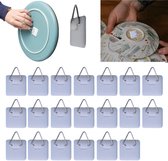 Merriway® BH00093 (20 stuks) Medium 30mm (1.3/16) Wit Nylon Non-Trace Hardwall gipsplaten foto hanger haak - Pack van 20 stuks