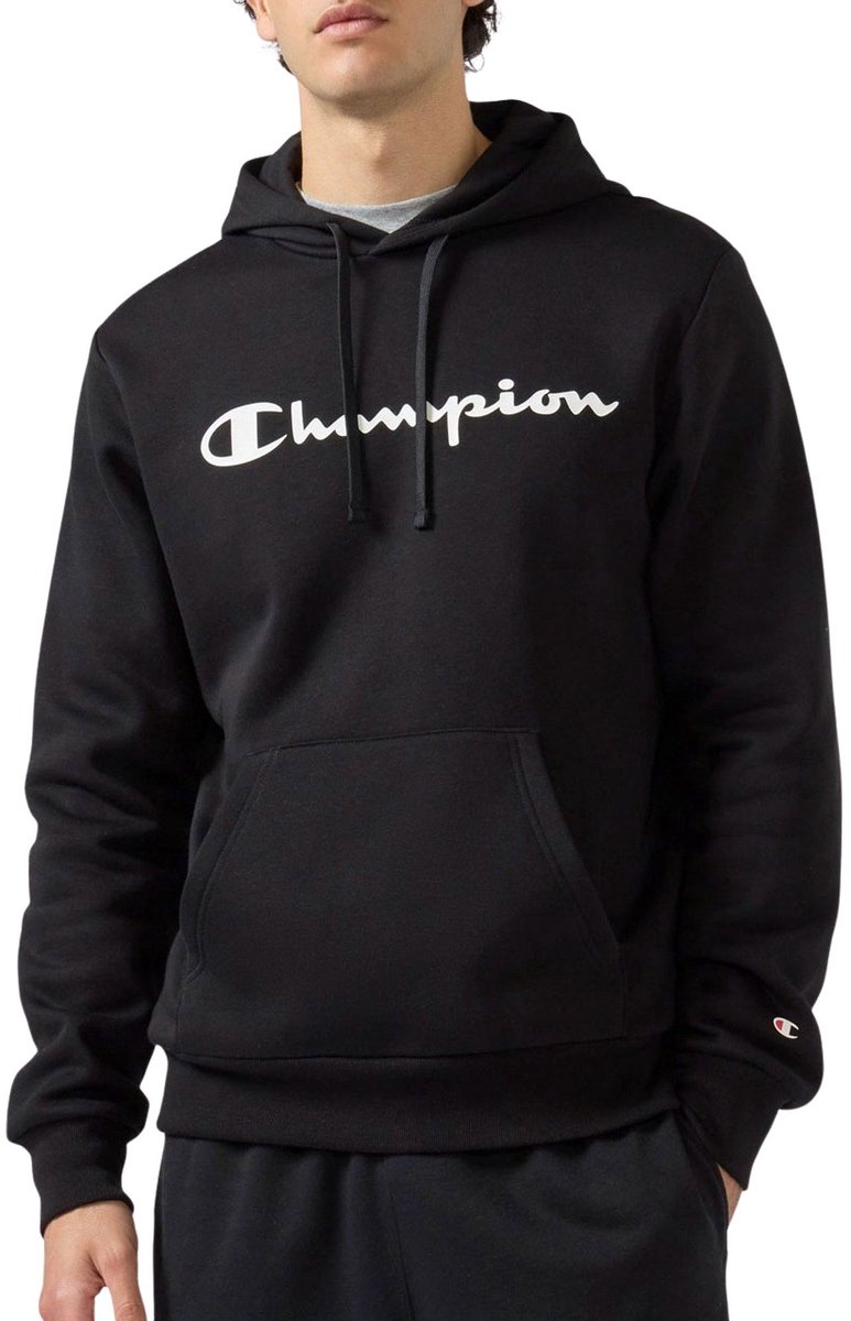 Champion Script Logo Hoodie Heren Zwart