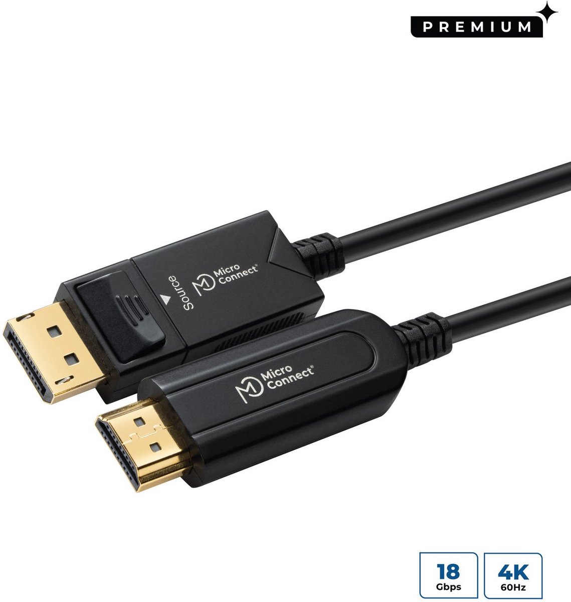 Microconnect DP-HDMI-1500V1.4OP video kabel adapter 15 m DisplayPort Zwart